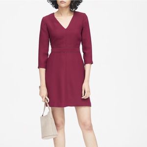 Banana Republic V neck fit and flare dress